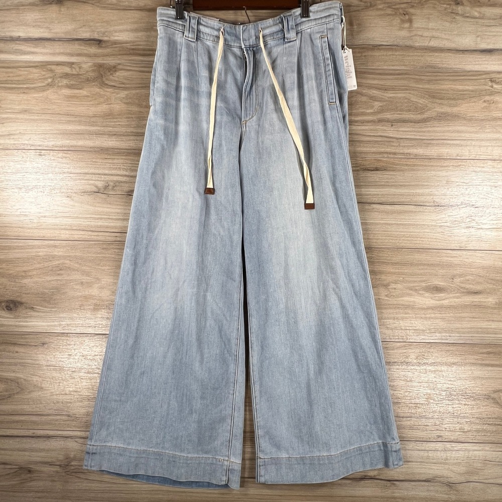 Joe's Jeans Weightless Wide Leg Drawstring Jeans Admiration Light Blue 31 NEW